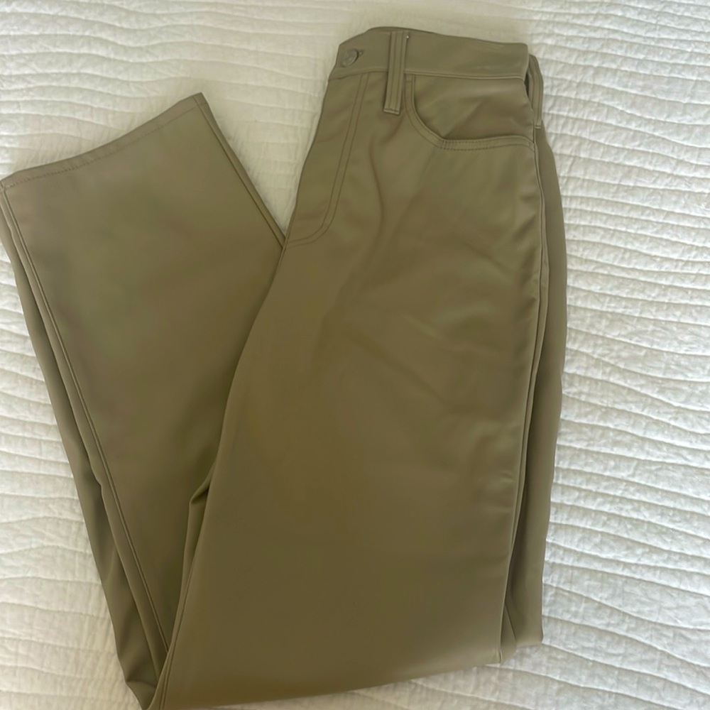 New Madewell vegan leather straight jean